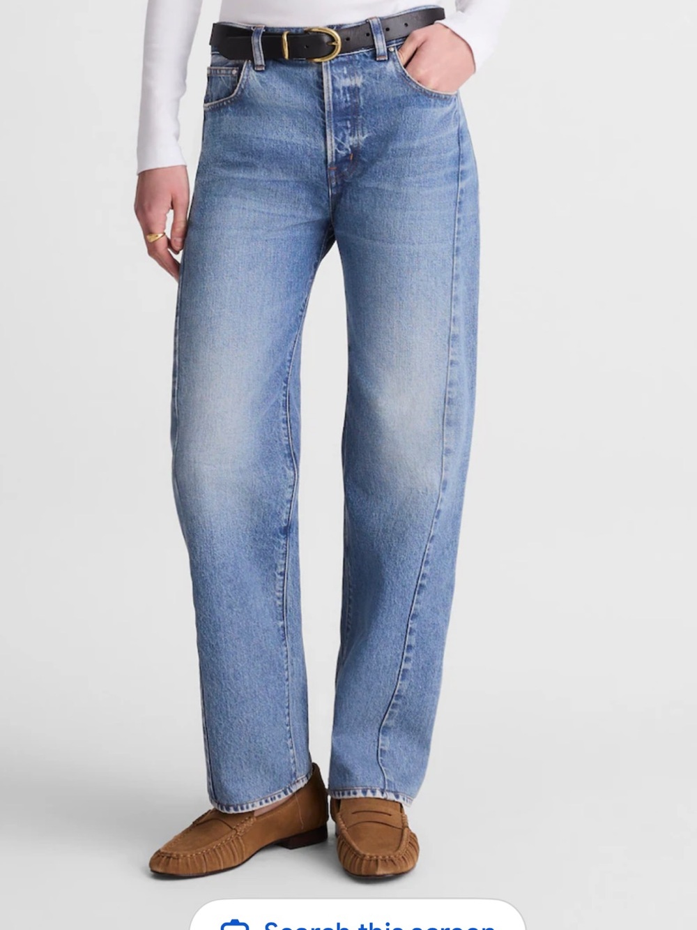 Madewell pieced barrel leg Jean